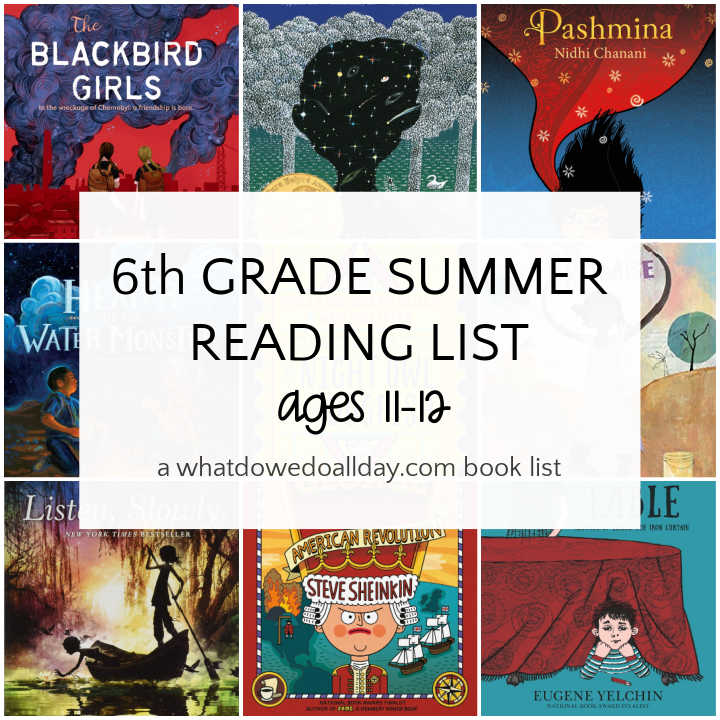 6th grade summer reading recommended book list