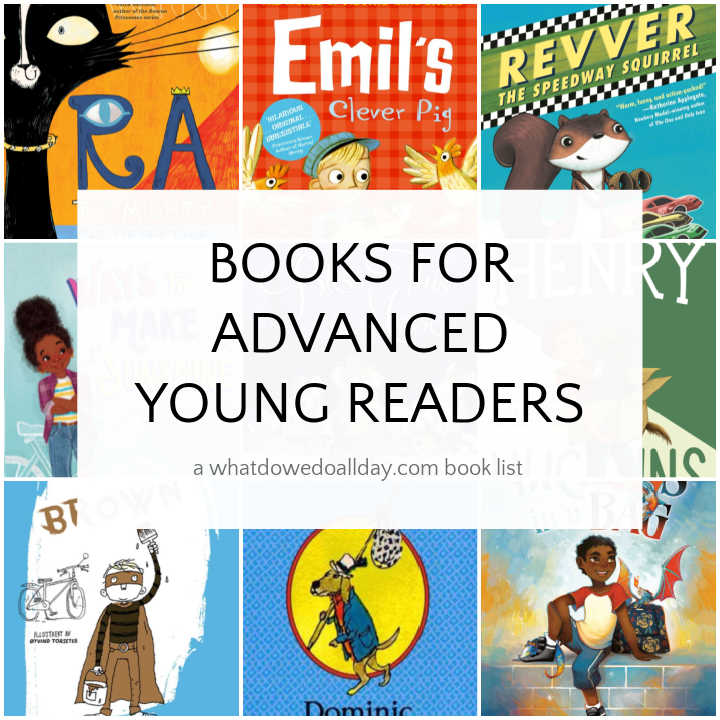 Collage of advanced chapter books for young readers