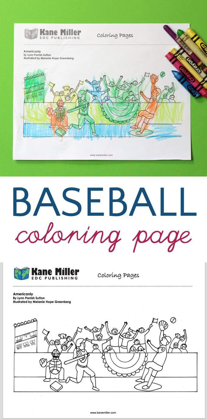 Baseball 9th inning coloring page