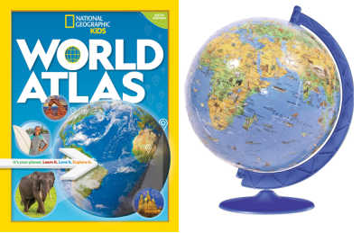 World Atlas and 3D Globe Puzzle