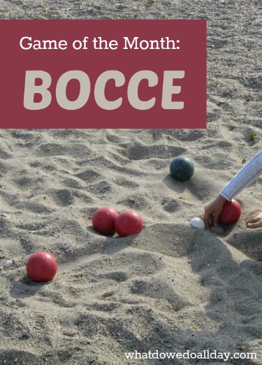 Bocce is a fun outdoor game for kids to try