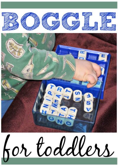 Using Boggle game with toddler or preschoolers