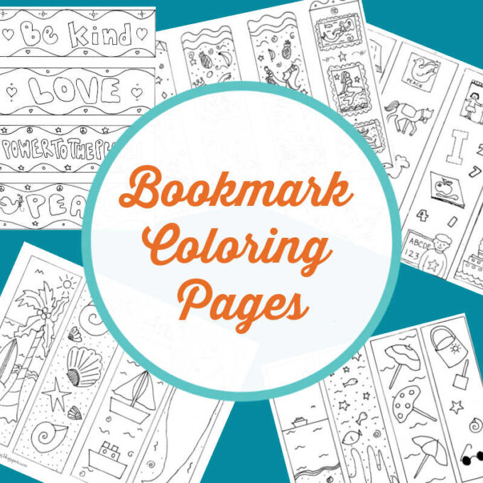 Bookmark coloring pages