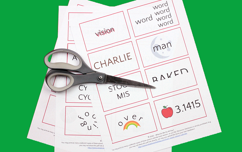 brain teaser printable and scissors