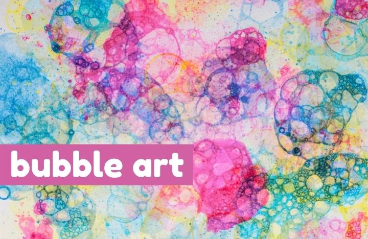 multicolored bubble art