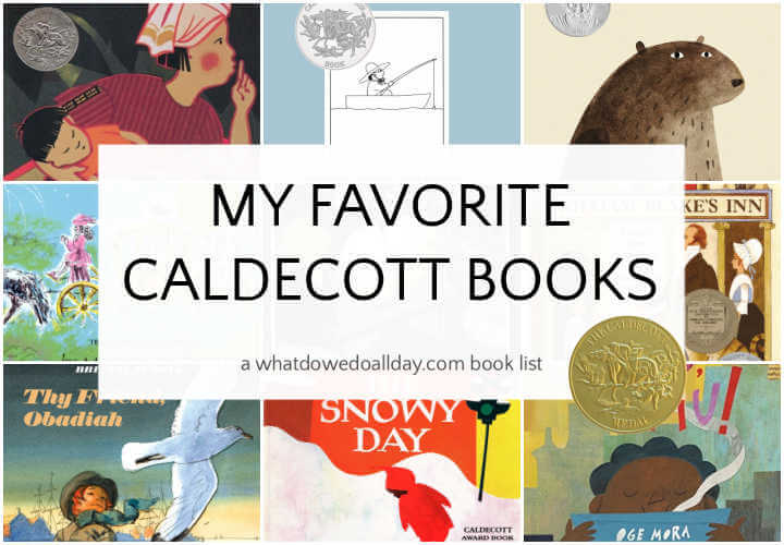 Caldecott books cover collage