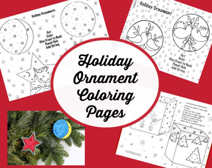 christmas ornament coloring pages collage