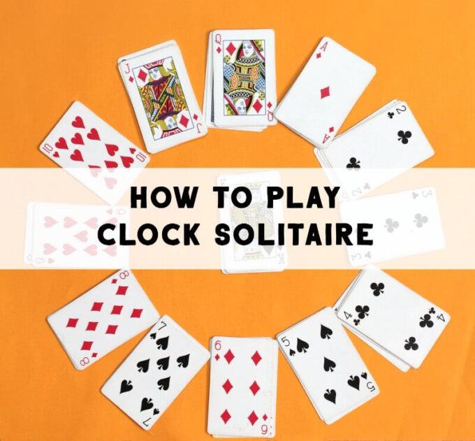 How to play clock solitaire card game