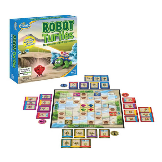 RObot Turtles card game with board and cards