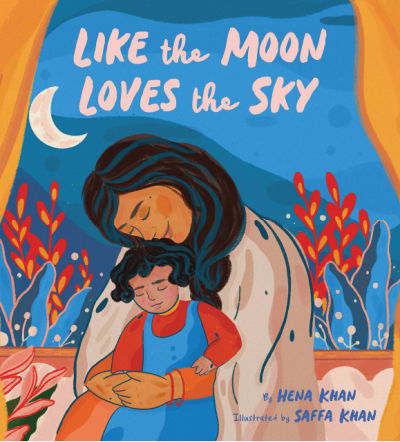 like the moon loves the sky book cover showing mother hugging child