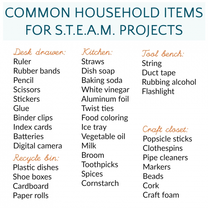 common household items for steam projects