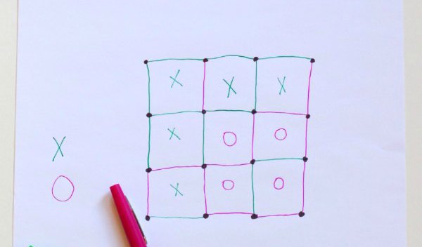 Dots and boxes game for executive function 