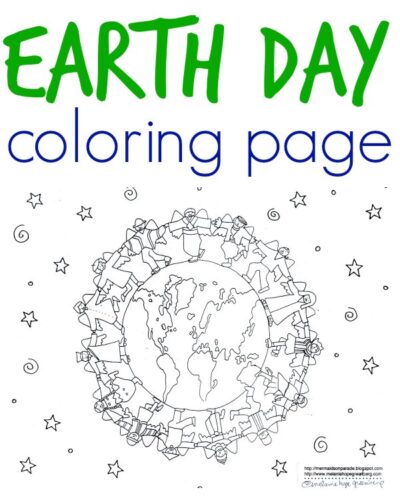 Free Earth Day coloring page to print