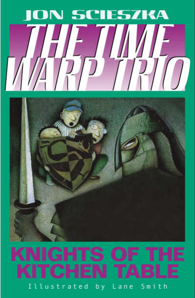 Time Warp Trio book cover showing dark images of abstract people.