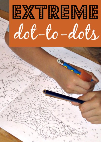 Extreme dot to dot workbooks are great for keeping kids busy.