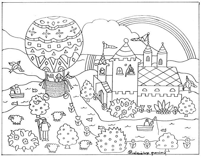 Super sweet fairy tale coloring page