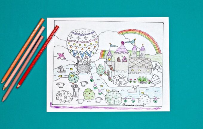 Finished fairy tale coloring pge