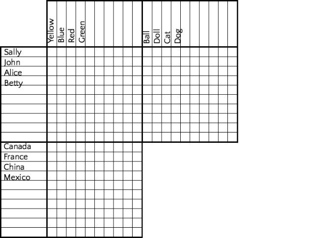 logic puzzle grid