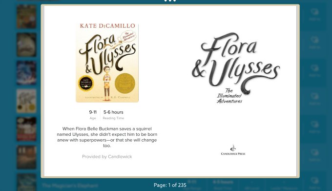 Flora and Ulysses on epic kids ebooks app