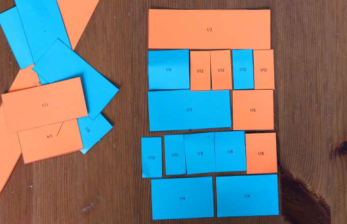 Fraction games for kids. Making halves.