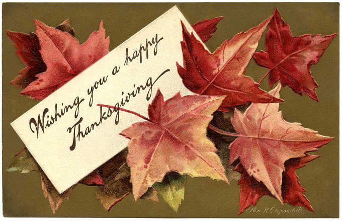 Fall leaf Thanksgiving card