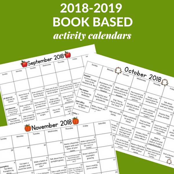 Book activity calendar