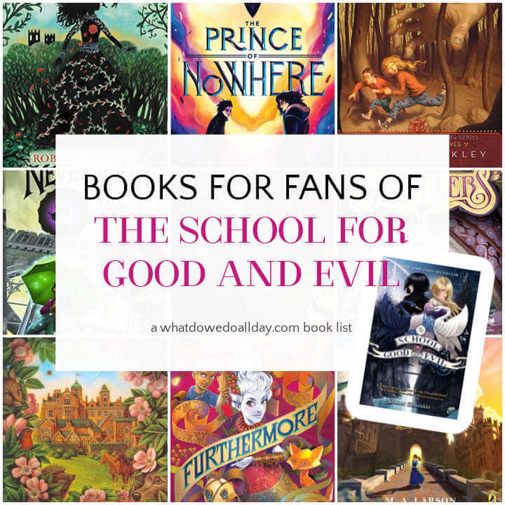 Collage of book covers for Books like The School for Good and Evil