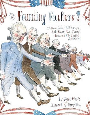 Founding fathers book cover with illustrations of the presidents