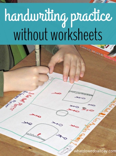 Make handwriting practice at home fun without worksheets