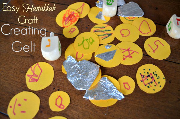 Hanukkah craft - making gelt is easy and fun!