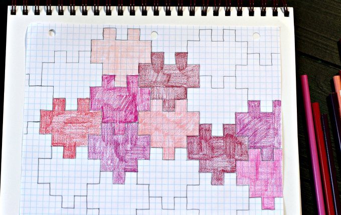 Colorful graphing tessellations in the shape of hearts
