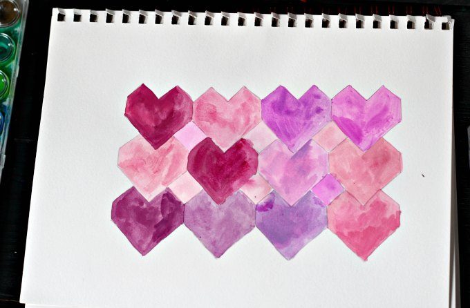 Watercolor tessellations