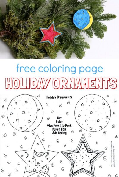 Ornament coloring page. Free printable by Melanie Hope Greenberg.