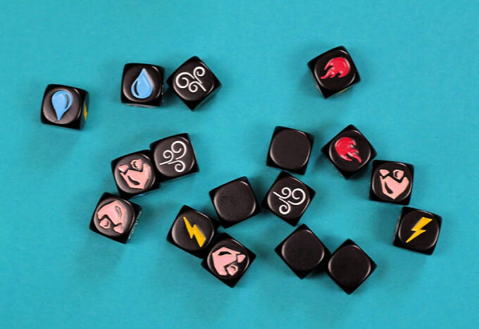 Elements dice for Impact game