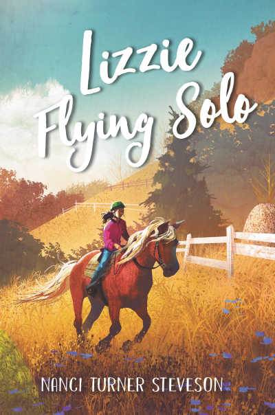 Lizzie Flying Solo book cover showing girl riding a horse
