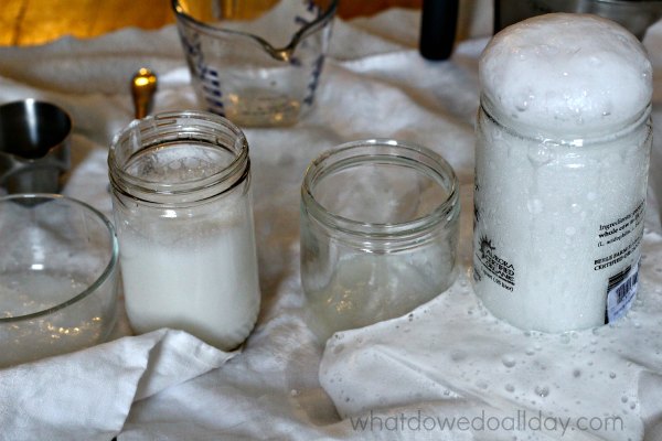 Bubbling science lab for kids at home. 