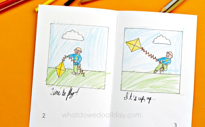 Open kite story book