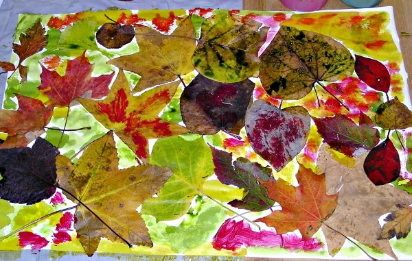 Simple fall leaf art project for kids