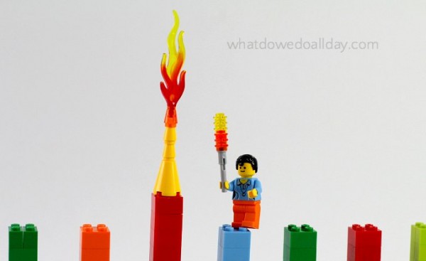 Light the Hanukkah LEGO menorah.