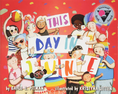 This Day in June book cover showing Pride celebration