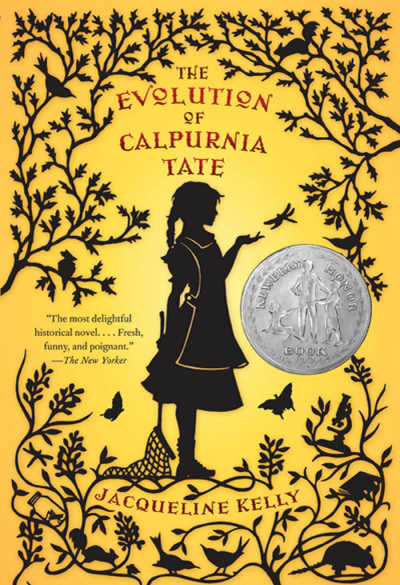Book cover The Evolution of Calpurnia Tate featuring silhouette of girl and tree