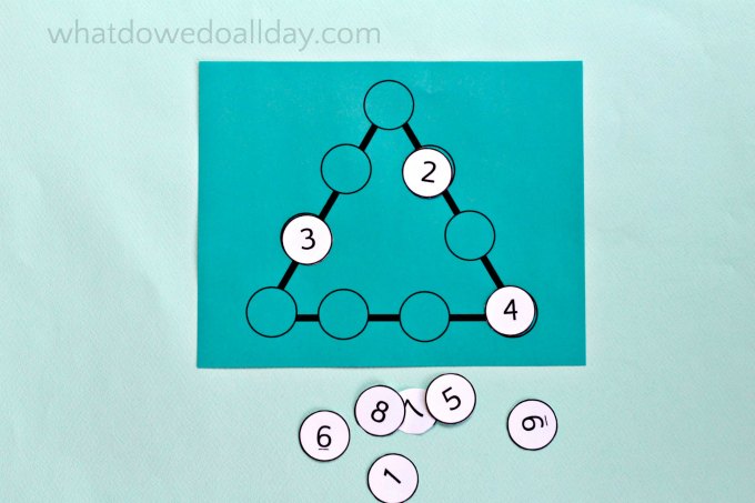 Math magic with perimeter triangle puzzle