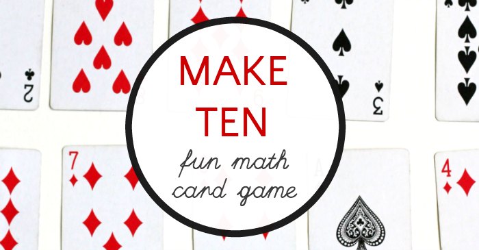 How to play the math card game, make 10.