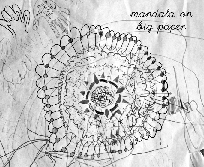 Mandala on big paper