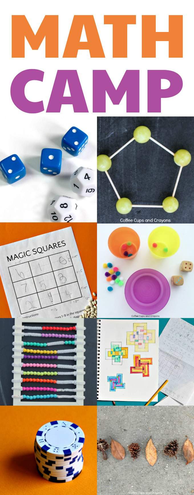 Do it yourself Math camp at home for kids.