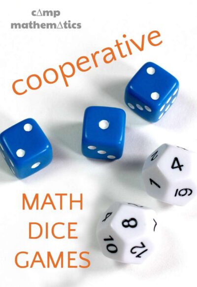Cooperative math dice games for kids. Make math fun.