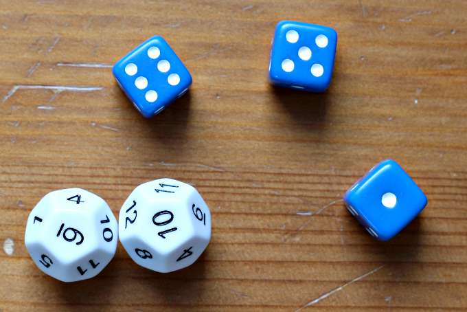 Play dice games to learn math.