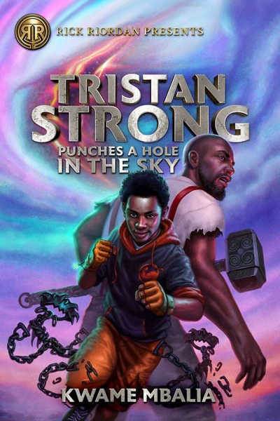 Tristan Strong book cover showing boy back to back with Paul Bunyon in warrior stance