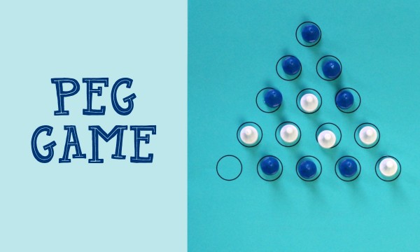 Play peg solitaire at home with this free printable.