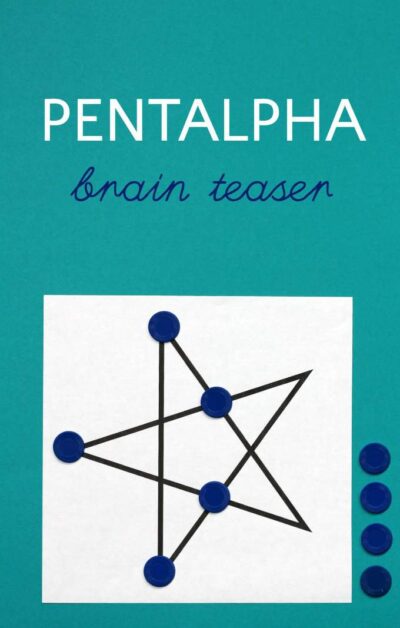 Pentalpha puzzle is a brain teaser for kids and families from Crete. Looks simpler than it is.